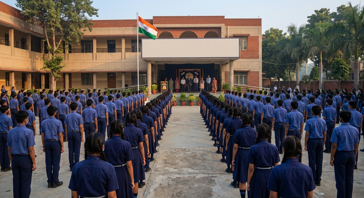 Morning school assembly